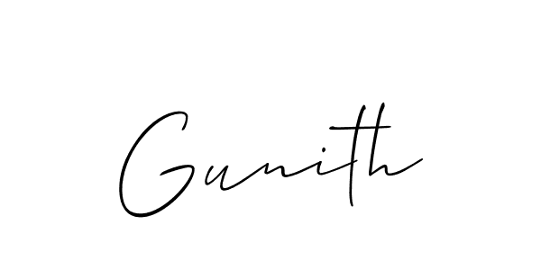 Best and Professional Signature Style for Gunith. Allison_Script Best Signature Style Collection. Gunith signature style 2 images and pictures png