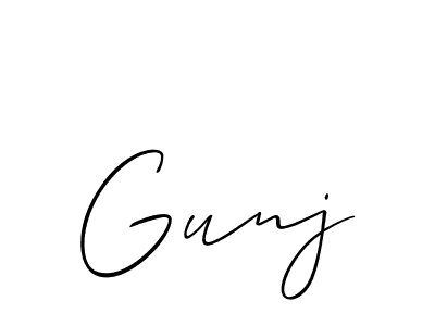 Check out images of Autograph of Gunj name. Actor Gunj Signature Style. Allison_Script is a professional sign style online. Gunj signature style 2 images and pictures png