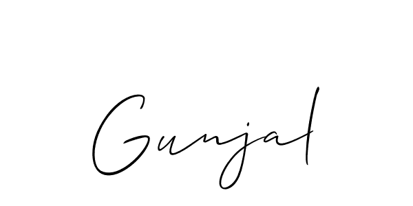 The best way (Allison_Script) to make a short signature is to pick only two or three words in your name. The name Gunjal include a total of six letters. For converting this name. Gunjal signature style 2 images and pictures png