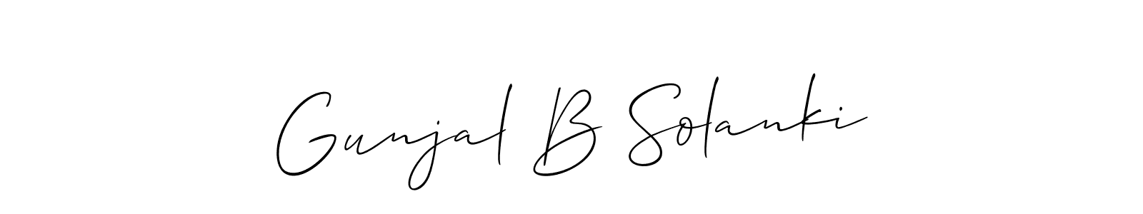 Similarly Allison_Script is the best handwritten signature design. Signature creator online .You can use it as an online autograph creator for name Gunjal B Solanki. Gunjal B Solanki signature style 2 images and pictures png