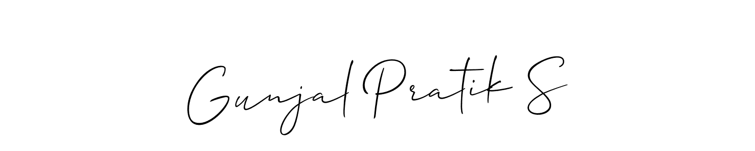 Create a beautiful signature design for name Gunjal Pratik S. With this signature (Allison_Script) fonts, you can make a handwritten signature for free. Gunjal Pratik S signature style 2 images and pictures png