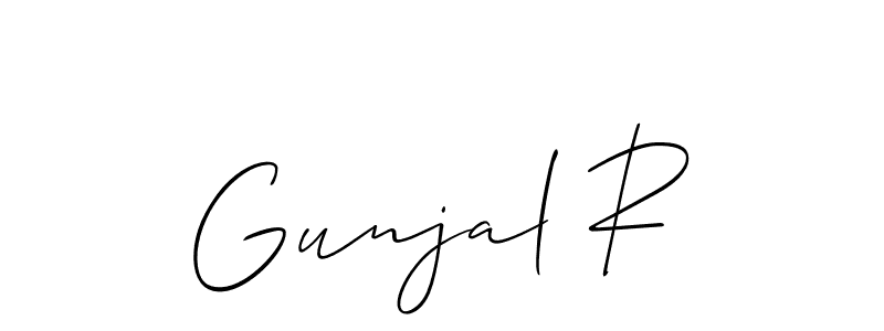 Once you've used our free online signature maker to create your best signature Allison_Script style, it's time to enjoy all of the benefits that Gunjal R name signing documents. Gunjal R signature style 2 images and pictures png