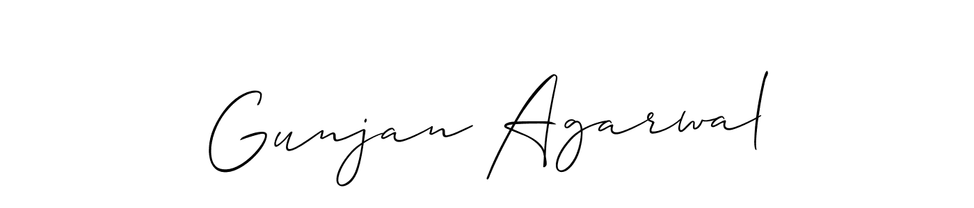 Gunjan Agarwal stylish signature style. Best Handwritten Sign (Allison_Script) for my name. Handwritten Signature Collection Ideas for my name Gunjan Agarwal. Gunjan Agarwal signature style 2 images and pictures png