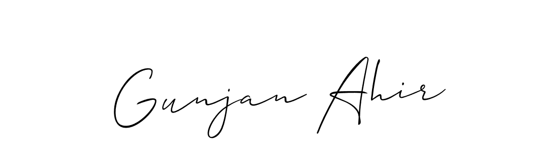 Here are the top 10 professional signature styles for the name Gunjan Ahir. These are the best autograph styles you can use for your name. Gunjan Ahir signature style 2 images and pictures png