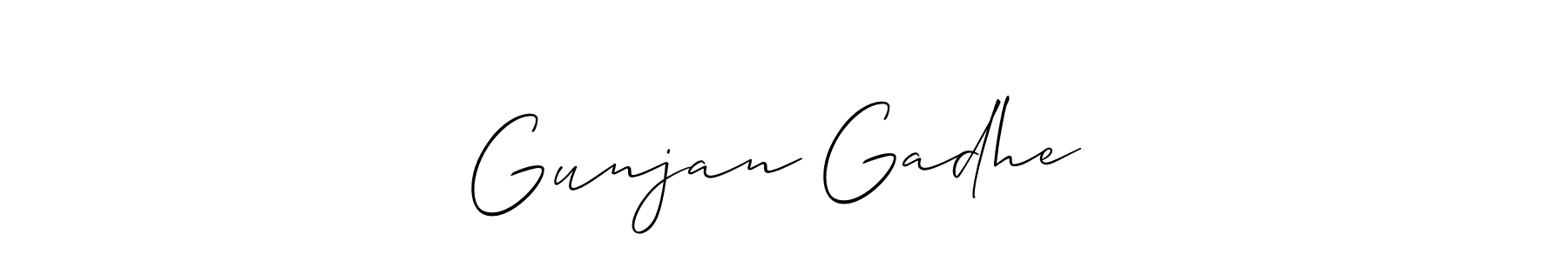 You can use this online signature creator to create a handwritten signature for the name Gunjan Gadhe❤️. This is the best online autograph maker. Gunjan Gadhe❤️ signature style 2 images and pictures png