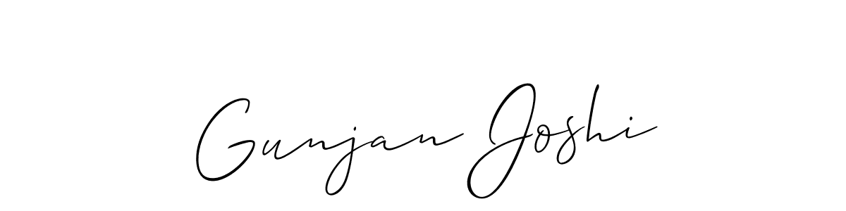 Use a signature maker to create a handwritten signature online. With this signature software, you can design (Allison_Script) your own signature for name Gunjan Joshi. Gunjan Joshi signature style 2 images and pictures png