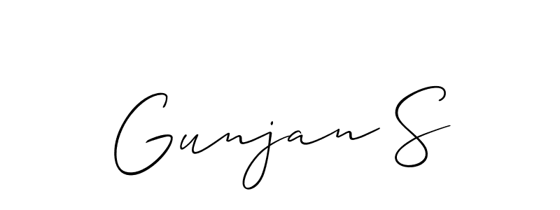 Make a beautiful signature design for name Gunjan S. With this signature (Allison_Script) style, you can create a handwritten signature for free. Gunjan S signature style 2 images and pictures png