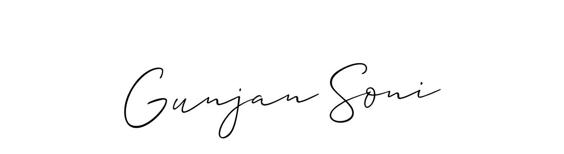 The best way (Allison_Script) to make a short signature is to pick only two or three words in your name. The name Gunjan Soni include a total of six letters. For converting this name. Gunjan Soni signature style 2 images and pictures png