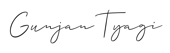 An effortless, minimalist signature concept for Gunjan Tyagi using Allison_Script design. Clean lines that look great on any document. Gunjan Tyagi signature style 2 images and pictures png