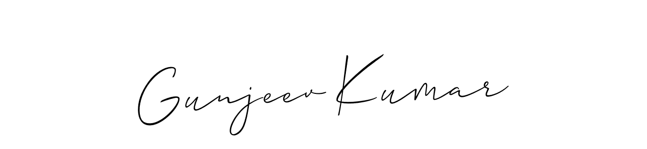 Make a beautiful signature design for name Gunjeev Kumar. With this signature (Allison_Script) style, you can create a handwritten signature for free. Gunjeev Kumar signature style 2 images and pictures png