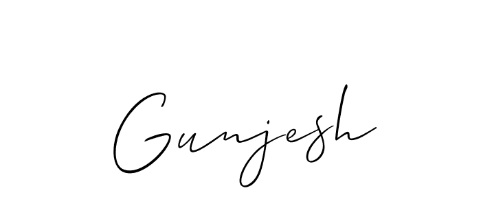 Gunjesh stylish signature style. Best Handwritten Sign (Allison_Script) for my name. Handwritten Signature Collection Ideas for my name Gunjesh. Gunjesh signature style 2 images and pictures png