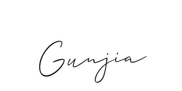 Once you've used our free online signature maker to create your best signature Allison_Script style, it's time to enjoy all of the benefits that Gunjia name signing documents. Gunjia signature style 2 images and pictures png
