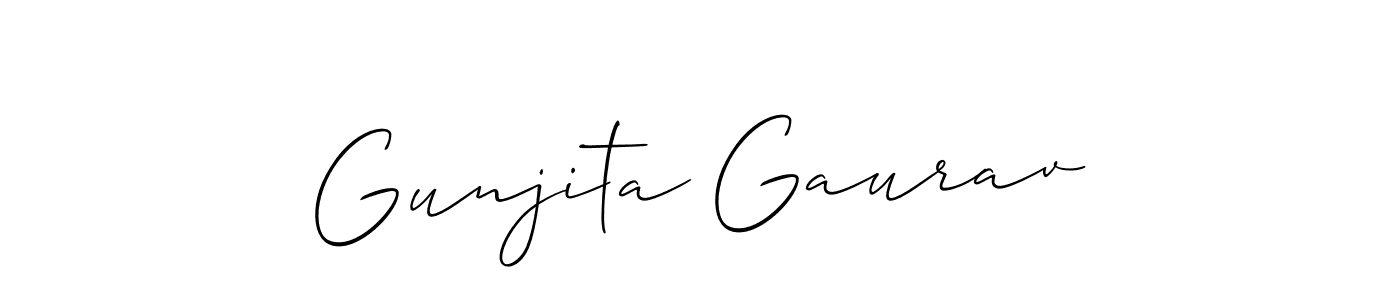 Similarly Allison_Script is the best handwritten signature design. Signature creator online .You can use it as an online autograph creator for name Gunjita Gaurav. Gunjita Gaurav signature style 2 images and pictures png