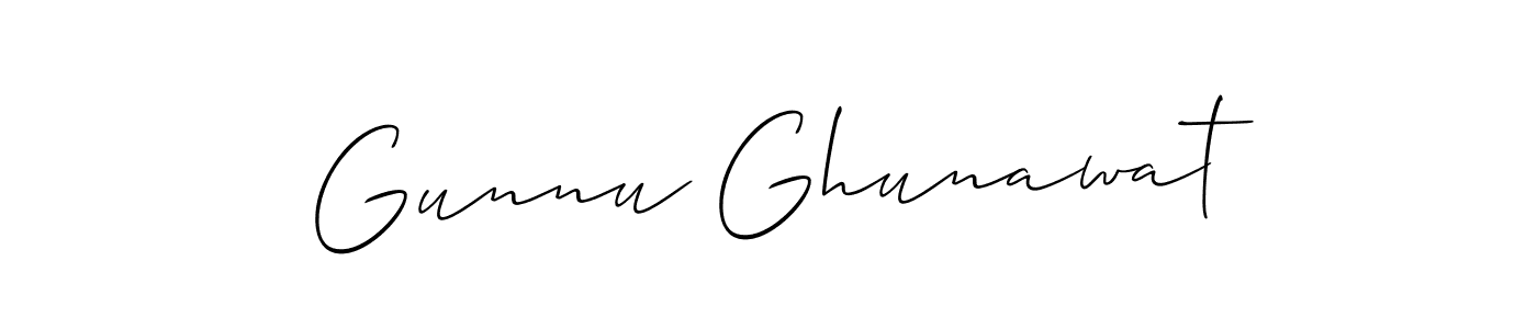 You can use this online signature creator to create a handwritten signature for the name Gunnu Ghunawat. This is the best online autograph maker. Gunnu Ghunawat signature style 2 images and pictures png