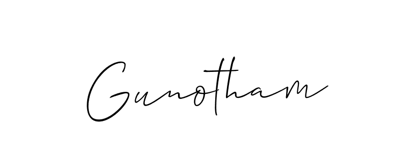 Make a beautiful signature design for name Gunotham. Use this online signature maker to create a handwritten signature for free. Gunotham signature style 2 images and pictures png