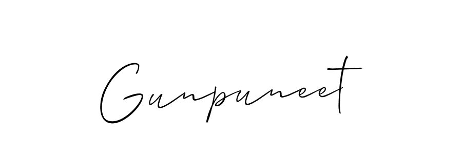 Best and Professional Signature Style for Gunpuneet. Allison_Script Best Signature Style Collection. Gunpuneet signature style 2 images and pictures png