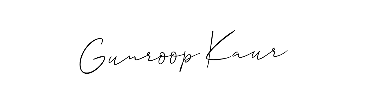 Best and Professional Signature Style for Gunroop Kaur. Allison_Script Best Signature Style Collection. Gunroop Kaur signature style 2 images and pictures png
