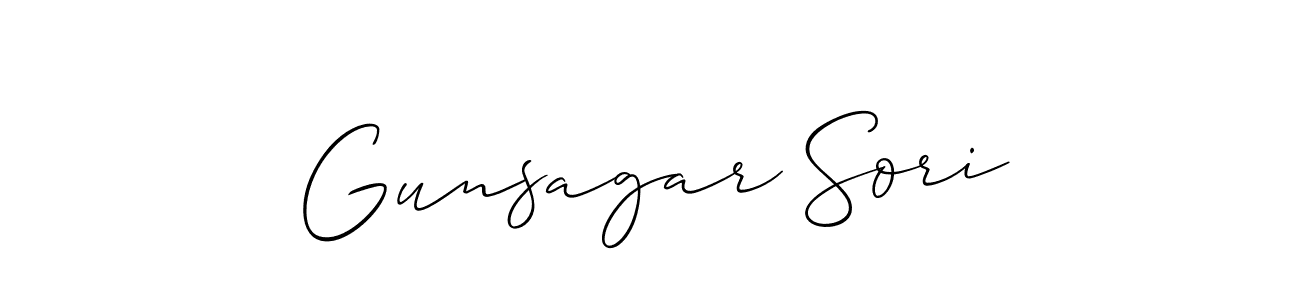 Make a beautiful signature design for name Gunsagar Sori. Use this online signature maker to create a handwritten signature for free. Gunsagar Sori signature style 2 images and pictures png