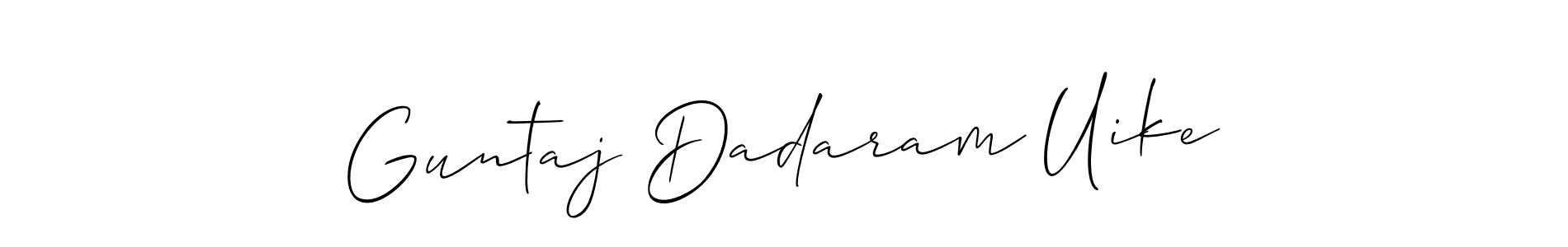 Also You can easily find your signature by using the search form. We will create Guntaj Dadaram Uike name handwritten signature images for you free of cost using Allison_Script sign style. Guntaj Dadaram Uike signature style 2 images and pictures png