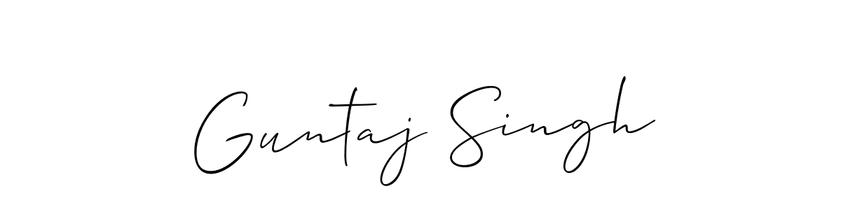 Design your own signature with our free online signature maker. With this signature software, you can create a handwritten (Allison_Script) signature for name Guntaj Singh. Guntaj Singh signature style 2 images and pictures png