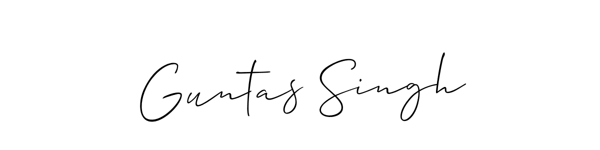 How to make Guntas Singh name signature. Use Allison_Script style for creating short signs online. This is the latest handwritten sign. Guntas Singh signature style 2 images and pictures png