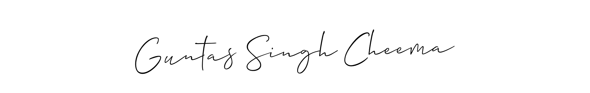 How to Draw Guntas Singh Cheema signature style? Allison_Script is a latest design signature styles for name Guntas Singh Cheema. Guntas Singh Cheema signature style 2 images and pictures png