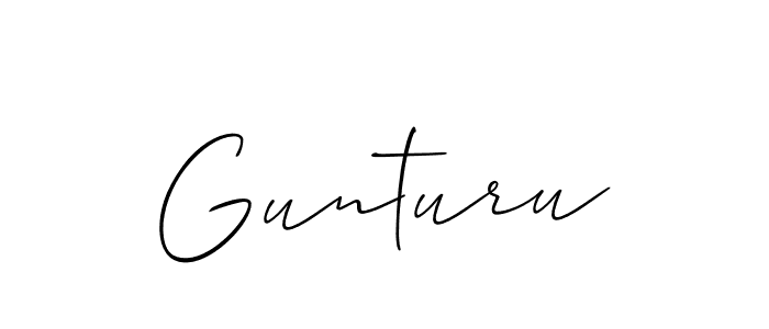 How to make Gunturu name signature. Use Allison_Script style for creating short signs online. This is the latest handwritten sign. Gunturu signature style 2 images and pictures png