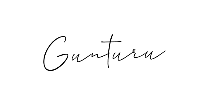 Also we have Gunturu name is the best signature style. Create professional handwritten signature collection using Allison_Script autograph style. Gunturu signature style 2 images and pictures png