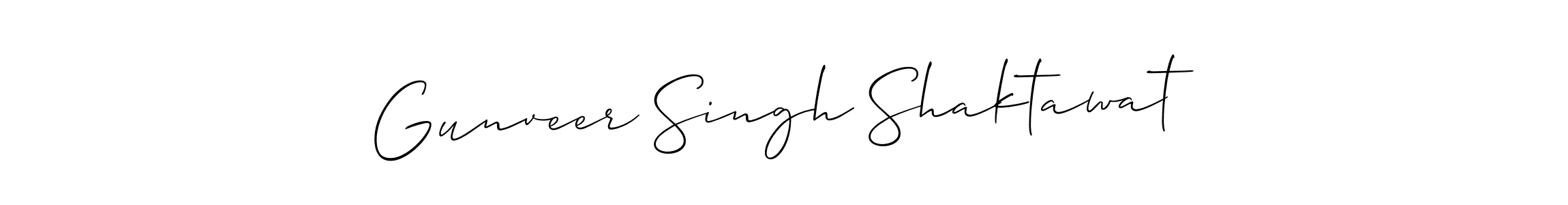 How to make Gunveer Singh Shaktawat signature? Allison_Script is a professional autograph style. Create handwritten signature for Gunveer Singh Shaktawat name. Gunveer Singh Shaktawat signature style 2 images and pictures png