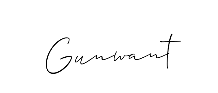 Design your own signature with our free online signature maker. With this signature software, you can create a handwritten (Allison_Script) signature for name Gunwant. Gunwant signature style 2 images and pictures png