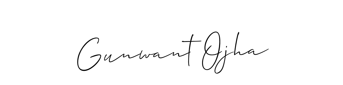How to make Gunwant Ojha signature? Allison_Script is a professional autograph style. Create handwritten signature for Gunwant Ojha name. Gunwant Ojha signature style 2 images and pictures png