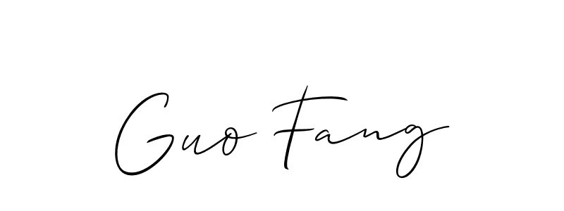 Allison_Script is a professional signature style that is perfect for those who want to add a touch of class to their signature. It is also a great choice for those who want to make their signature more unique. Get Guo Fang name to fancy signature for free. Guo Fang signature style 2 images and pictures png