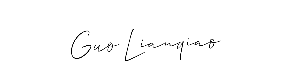 How to make Guo Lianqiao signature? Allison_Script is a professional autograph style. Create handwritten signature for Guo Lianqiao name. Guo Lianqiao signature style 2 images and pictures png