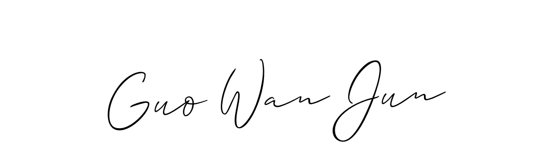 Use a signature maker to create a handwritten signature online. With this signature software, you can design (Allison_Script) your own signature for name Guo Wan Jun. Guo Wan Jun signature style 2 images and pictures png