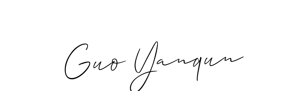 if you are searching for the best signature style for your name Guo Yanqun. so please give up your signature search. here we have designed multiple signature styles  using Allison_Script. Guo Yanqun signature style 2 images and pictures png