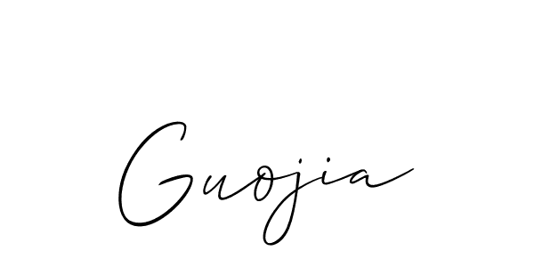 Use a signature maker to create a handwritten signature online. With this signature software, you can design (Allison_Script) your own signature for name Guojia. Guojia signature style 2 images and pictures png