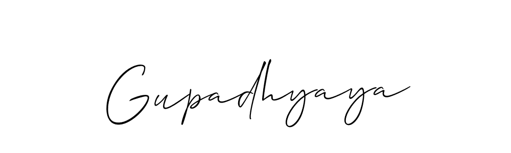 Use a signature maker to create a handwritten signature online. With this signature software, you can design (Allison_Script) your own signature for name Gupadhyaya. Gupadhyaya signature style 2 images and pictures png