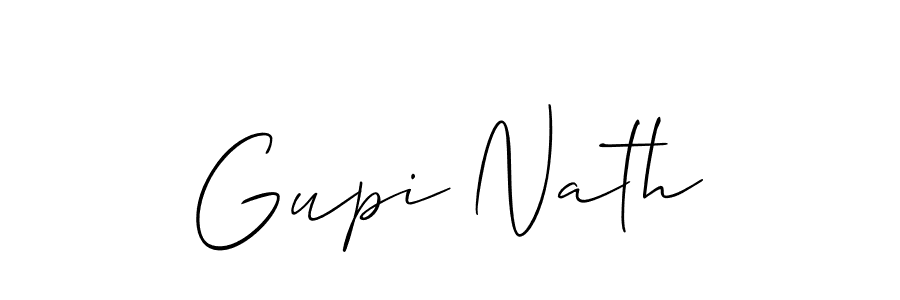 Allison_Script is a professional signature style that is perfect for those who want to add a touch of class to their signature. It is also a great choice for those who want to make their signature more unique. Get Gupi Nath name to fancy signature for free. Gupi Nath signature style 2 images and pictures png