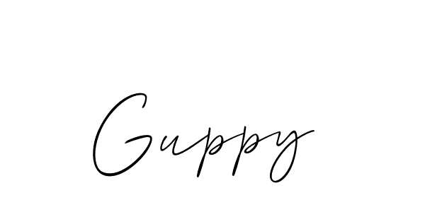 Use a signature maker to create a handwritten signature online. With this signature software, you can design (Allison_Script) your own signature for name Guppy . Guppy  signature style 2 images and pictures png