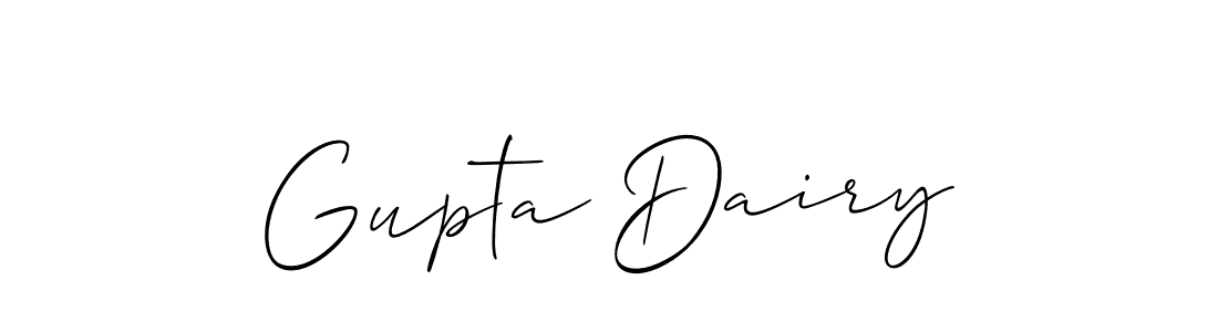 Also You can easily find your signature by using the search form. We will create Gupta Dairy name handwritten signature images for you free of cost using Allison_Script sign style. Gupta Dairy signature style 2 images and pictures png