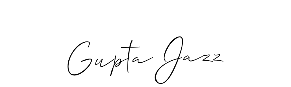 Allison_Script is a professional signature style that is perfect for those who want to add a touch of class to their signature. It is also a great choice for those who want to make their signature more unique. Get Gupta Jazz name to fancy signature for free. Gupta Jazz signature style 2 images and pictures png