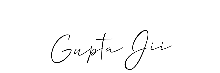 The best way (Allison_Script) to make a short signature is to pick only two or three words in your name. The name Gupta Jii include a total of six letters. For converting this name. Gupta Jii signature style 2 images and pictures png