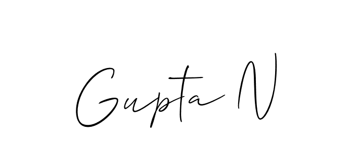 Gupta N stylish signature style. Best Handwritten Sign (Allison_Script) for my name. Handwritten Signature Collection Ideas for my name Gupta N. Gupta N signature style 2 images and pictures png