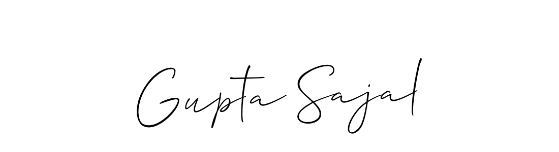 It looks lik you need a new signature style for name Gupta Sajal. Design unique handwritten (Allison_Script) signature with our free signature maker in just a few clicks. Gupta Sajal signature style 2 images and pictures png