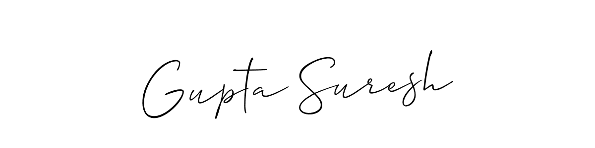 Similarly Allison_Script is the best handwritten signature design. Signature creator online .You can use it as an online autograph creator for name Gupta Suresh. Gupta Suresh signature style 2 images and pictures png