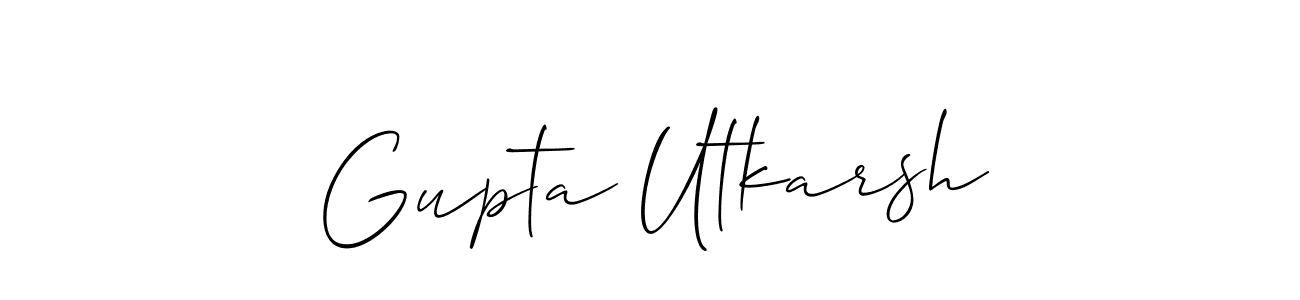 This is the best signature style for the Gupta Utkarsh name. Also you like these signature font (Allison_Script). Mix name signature. Gupta Utkarsh signature style 2 images and pictures png