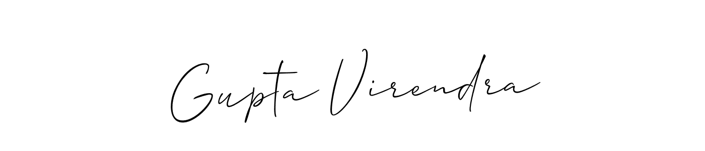 Use a signature maker to create a handwritten signature online. With this signature software, you can design (Allison_Script) your own signature for name Gupta Virendra. Gupta Virendra signature style 2 images and pictures png