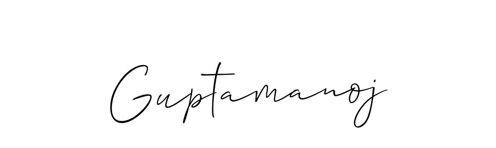 Allison_Script is a professional signature style that is perfect for those who want to add a touch of class to their signature. It is also a great choice for those who want to make their signature more unique. Get Guptamanoj name to fancy signature for free. Guptamanoj signature style 2 images and pictures png