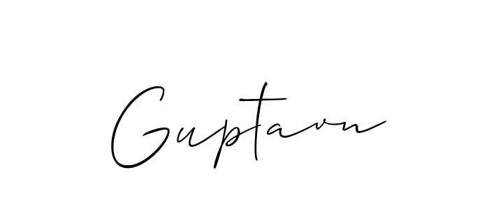 How to Draw Guptavn signature style? Allison_Script is a latest design signature styles for name Guptavn. Guptavn signature style 2 images and pictures png