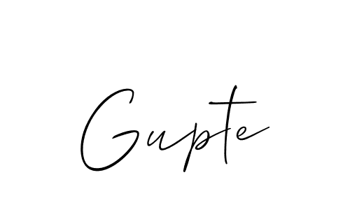 if you are searching for the best signature style for your name Gupte. so please give up your signature search. here we have designed multiple signature styles  using Allison_Script. Gupte signature style 2 images and pictures png